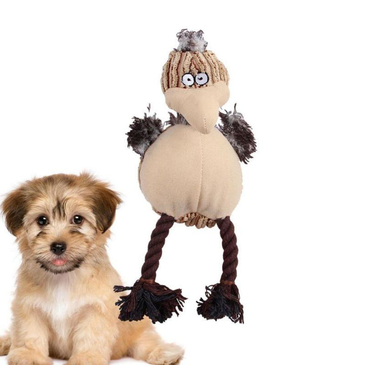 Squeaky Plush Dog Toy for Aggressive Chewers and Puppies