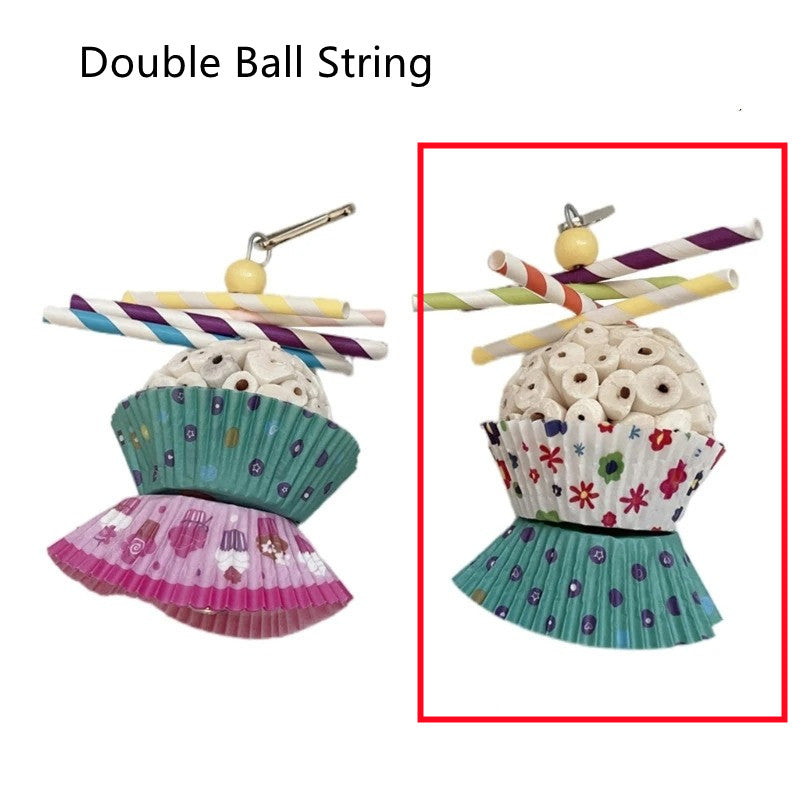 Edible Parrot Shredding Toy Soft Chew Ball for Birds
