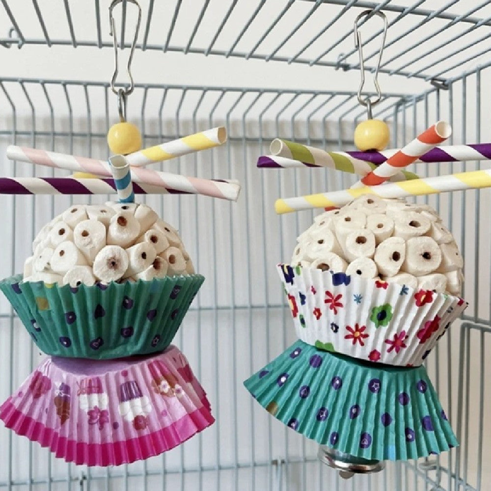 Edible Parrot Shredding Toy Soft Chew Ball for Birds