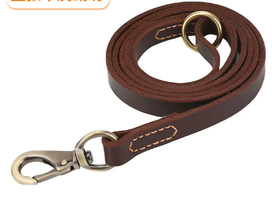 Cowhide Leash Pet Supplies Medium And Large Dogs